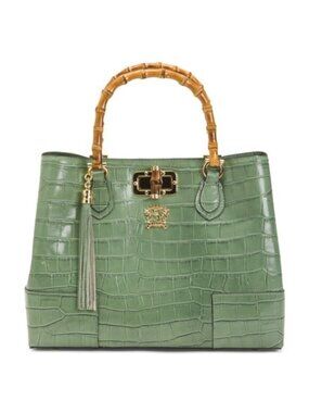 PRATESI Made In Italy Leather Triple Compartment Satchel ♥️